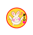 鏡餅のようなうさぎ（個別スタンプ：2）