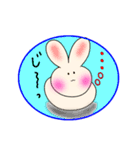 鏡餅のようなうさぎ（個別スタンプ：8）