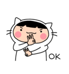 猫になりたい女の子と彼女の猫（個別スタンプ：2）