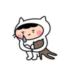 猫になりたい女の子と彼女の猫（個別スタンプ：19）