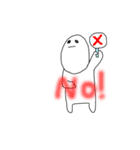 白いへんな生き物（個別スタンプ：21）