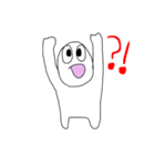 白いへんな生き物（個別スタンプ：23）