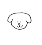 かわいい犬だけど同じ顔（個別スタンプ：1）