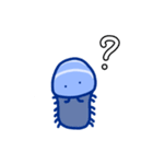 脱力したむし図鑑(青いだんごむし編)（個別スタンプ：7）