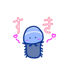 脱力したむし図鑑(青いだんごむし編)（個別スタンプ：15）
