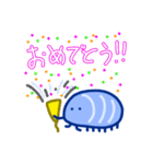 脱力したむし図鑑(青いだんごむし編)（個別スタンプ：33）