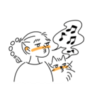 みつあみガールと彼女のねこ（個別スタンプ：1）