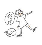 みつあみガールと彼女のねこ（個別スタンプ：2）