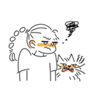 みつあみガールと彼女のねこ（個別スタンプ：9）