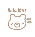 しろくまのお顔スタンプ（個別スタンプ：3）