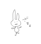 性格曲がった口悪ウサギ（個別スタンプ：4）