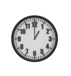 シンプルなアナログ時計（個別スタンプ：1）