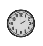 シンプルなアナログ時計（個別スタンプ：2）