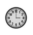 シンプルなアナログ時計（個別スタンプ：3）