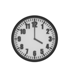 シンプルなアナログ時計（個別スタンプ：4）