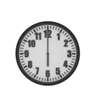 シンプルなアナログ時計（個別スタンプ：6）