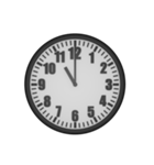 シンプルなアナログ時計（個別スタンプ：11）