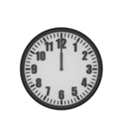 シンプルなアナログ時計（個別スタンプ：12）