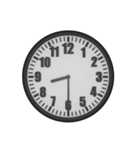 シンプルなアナログ時計（個別スタンプ：20）