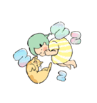 あの子とネコの、まいにちスタンプ（個別スタンプ：1）