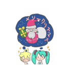 鏡音レンと初音ミクの季節のスタンプ秋＆冬（個別スタンプ：7）