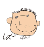 4才の子が描いたスタンプ（個別スタンプ：1）