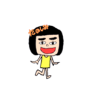 おかっぱ娘1（個別スタンプ：1）