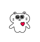しろねこスタンプ☆ハート（個別スタンプ：6）