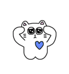 しろねこスタンプ☆ハート（個別スタンプ：7）
