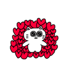 しろねこスタンプ☆ハート（個別スタンプ：14）