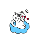 しろねこスタンプ☆ハート（個別スタンプ：16）