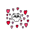 しろねこスタンプ☆ハート（個別スタンプ：19）