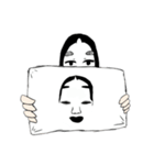 能面看板娘（個別スタンプ：22）
