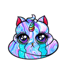 Unicorns Rainbow ウンチ Cat（個別スタンプ：10）