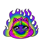 Unicorns Rainbow ウンチ Cat（個別スタンプ：17）