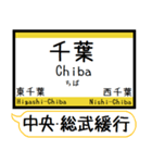 中央・総武緩行線2 駅名 シンプル＆いつでも（個別スタンプ：1）