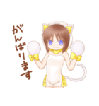 夏の。ねこみみねさんと、うさぎのさん（個別スタンプ：23）