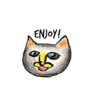 White beachの猫たち（個別スタンプ：13）
