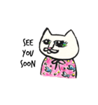 White beachの猫たち（個別スタンプ：22）