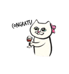 White beachの猫たち（個別スタンプ：24）