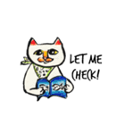 White beachの猫たち（個別スタンプ：35）