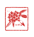 紅型 伊勢型紙モチーフ 沖縄の花（個別スタンプ：6）