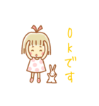 女の子とウサギの敬語＆日常ことば（個別スタンプ：4）