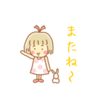 女の子とウサギの敬語＆日常ことば（個別スタンプ：13）