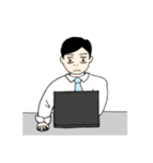 毎日疲れるサラリーマンの一日（個別スタンプ：17）
