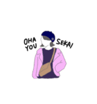 fashionable boys and girls stamp（個別スタンプ：1）