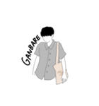 fashionable boys and girls stamp（個別スタンプ：7）