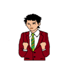 働く男性シリーズ：ヤングマン ブラウン JW（個別スタンプ：9）