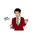働く男性シリーズ：ヤングマン ブラウン JW（個別スタンプ：13）