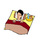 働く男性シリーズ：ヤングマン ブラウン JW（個別スタンプ：16）
